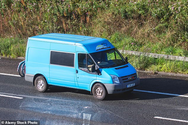 The McDonaghs used a brand new blue Ford Transit van given to them by Motability on a three-year lease (file photo)