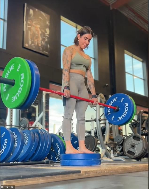 According to Men's Health, she holds the all-time world records for the squat, total, and deadlift for the 123-pound weight class