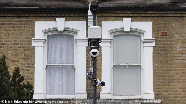 Pictured: An LTN enforcement camera on Halstow Road positioned to catch people driving through the restricted street