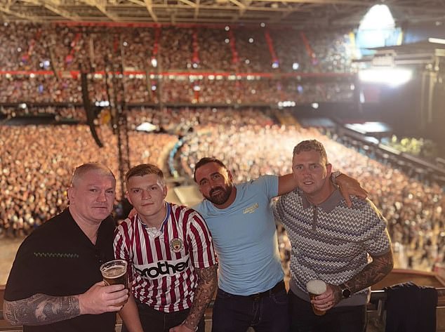 Hatton (left) was set to travel to Dubai for the launch of the fight but was forced to stay home after suffering an eye injury at the Oasis concert