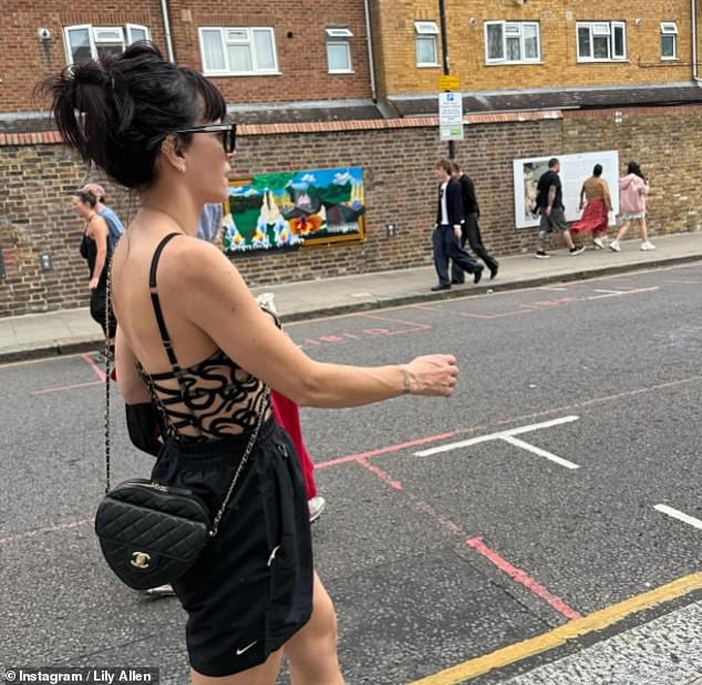 No doubt hinting at the racy nature of her outfit, Lily captioned her post with a string of snake emojis