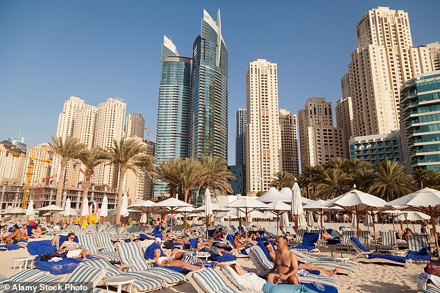 Fakana began his secretive holiday romance in Dubai in August with a girl who was then just shy of her 18th birthday but her mother reported him to the authorities after uncovering messages between them (Hilton Hotel, Jumeirah Towers, Dubai UAE)