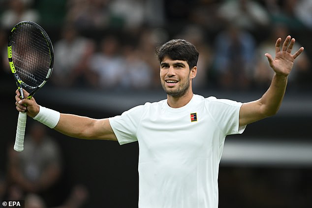 Alcaraz bounced back after dropping the first set of the match to Russia's Andrey Rublev