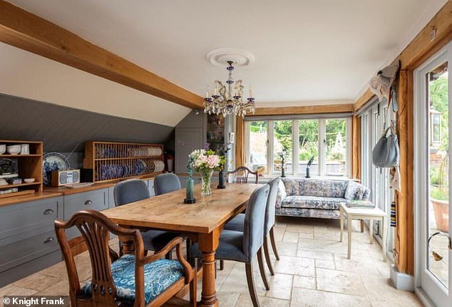 So relaxing: A spacious dining area overlooking the garden at Rose Cottage