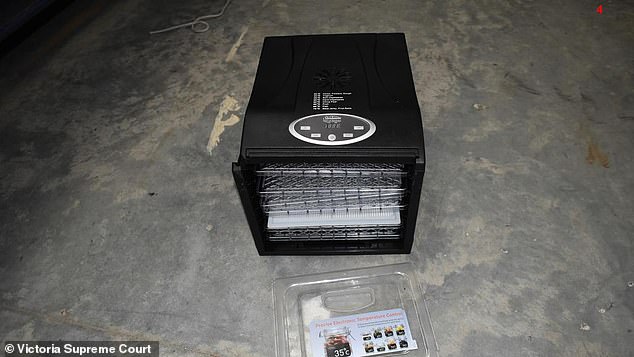The dehydrator used by Patterson to dry the death caps she used to murder her guests