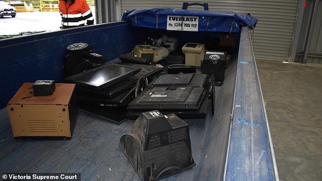 Her dehydrator was found by police at the local tip (pictured)