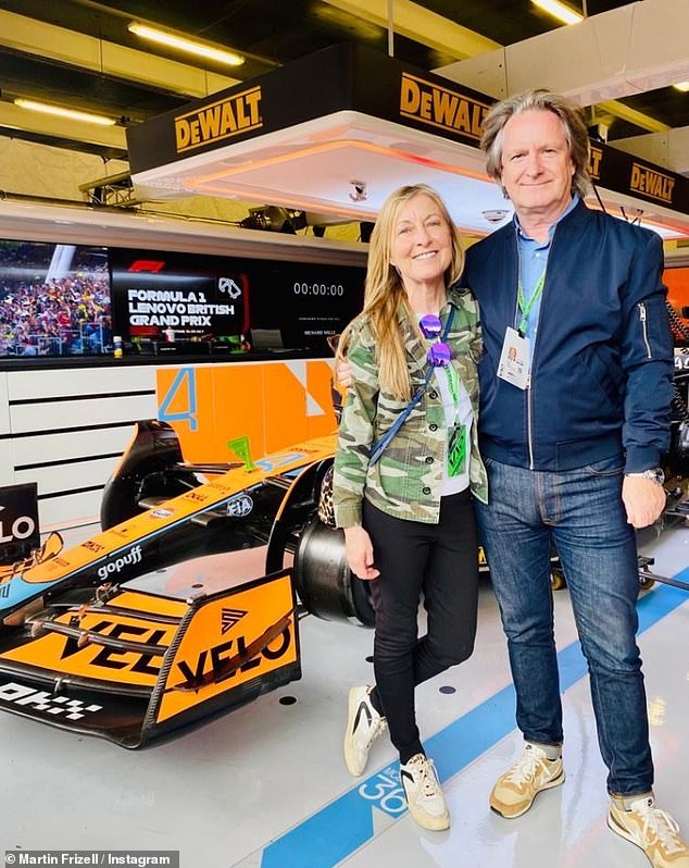 On the weekend, Fiona's husband Martin Frizell issued an update on the former GMTV host's condition as he shared a throwback snap of the couple attending Silverstone in 2022