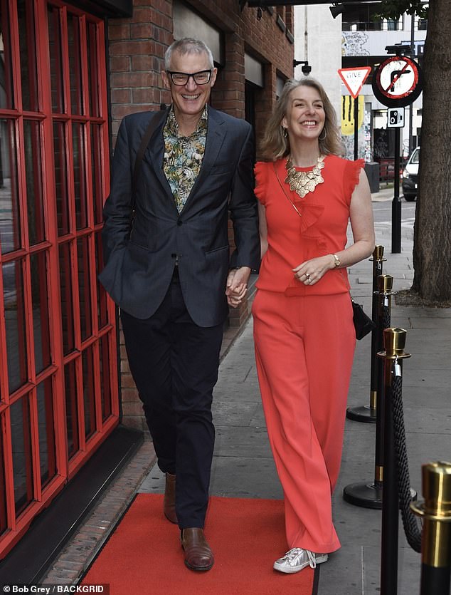 Jeremy Vine was joined by his wife Rachel Schofield as he graced the red carpet for the party