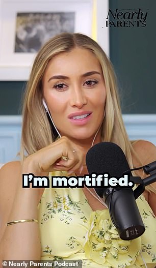 Sophie admitted she was 'mortified' by the incident
