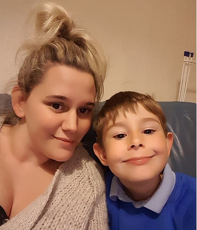 Victoria Morrison is seen here with her son Kyle who tragically died aged nine in 2020
