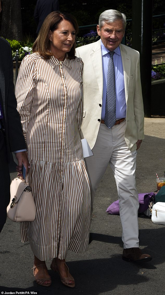 Also in attendance at the tournament were Kate Middleton's parents Carole and Michael