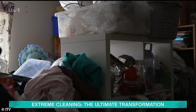 Caroline confessed that there was one wardrobe in her bedroom that she hadn't used in five years (pictured)