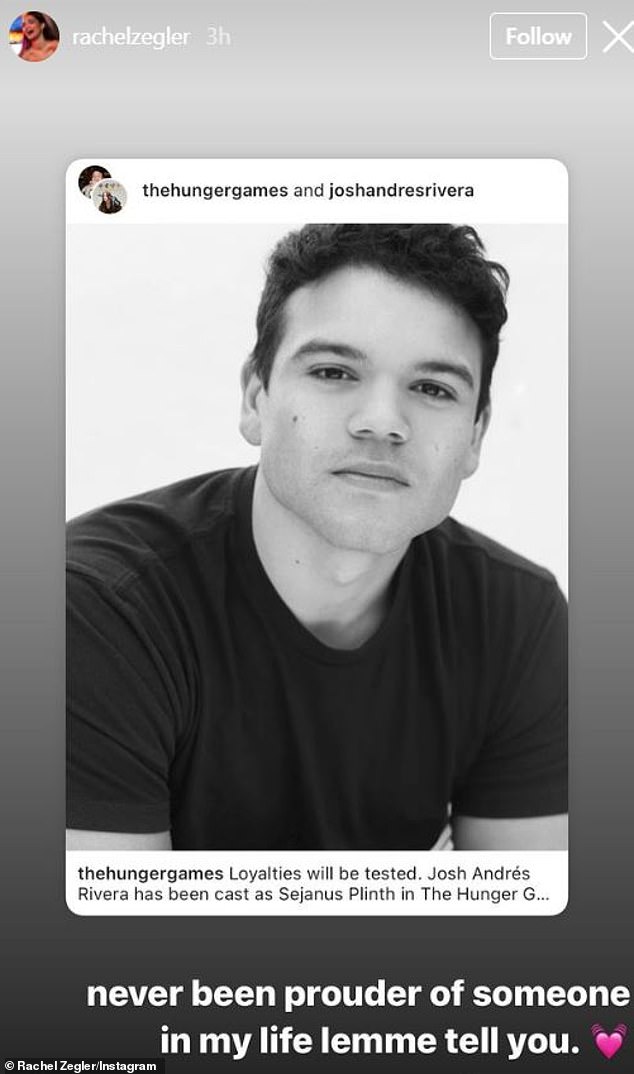 'Never been prouder of someone in my life lemme tell you,' Zegler wrote on her Instagram Story when she shared the news of her boyfriend being hired for the prequel