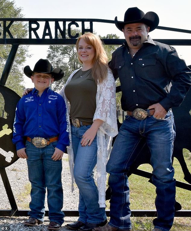 High school teacher Jeff Wilson (right), 55, was camping when the river flooded. His wife, Amber (center), and their 12-year-old son Shiloh (left) are still missing