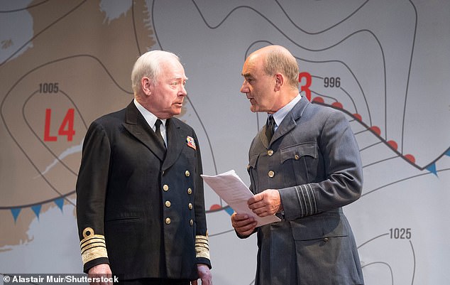 David is seen in 2018 playing Admiral Ramsay (left) in Pressure