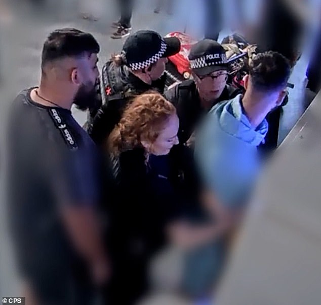 Two female officers, PC Ellie Cook - also armed - and PC Lydia Ward - who was unarmed ¿ take had been trying to deal with Amaaz when his brother Amaad approached from behind (left)