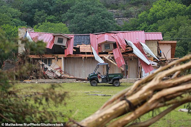 Widespread damage is seen in and around Kerrville, Texas, on July 6, 2025, following a deadly flash flood that causes the Guadalupe River to rise 26 feet in less than an hour on Friday