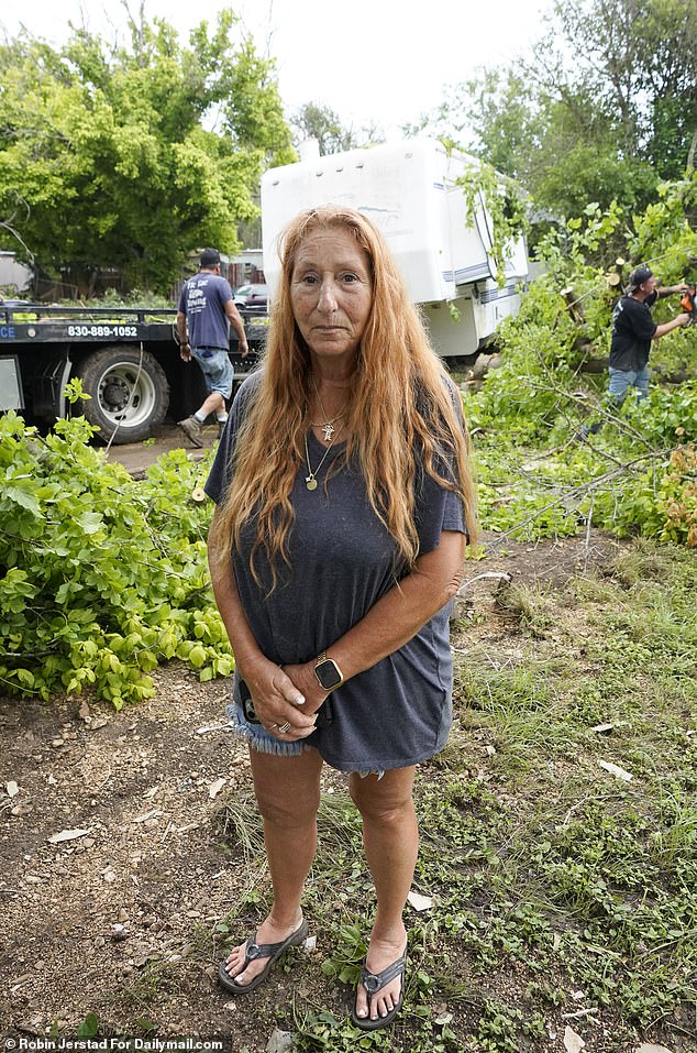 Bambi Harrell, 62, spent Sunday helping friends pick up the shattered pieces of their lives, told Daily Mail she had never witnessed disaster of this scale in her 25 years in the area