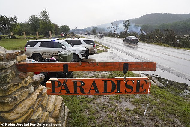 One property, which had been named Paradise by its distraught owner, became host to a convoy of police and emergency vehicles