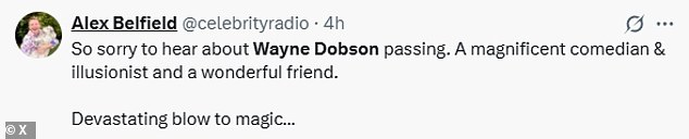 Fans also took to X, formerly known as Twitter, to express their grief and sadness over Wayne's passing