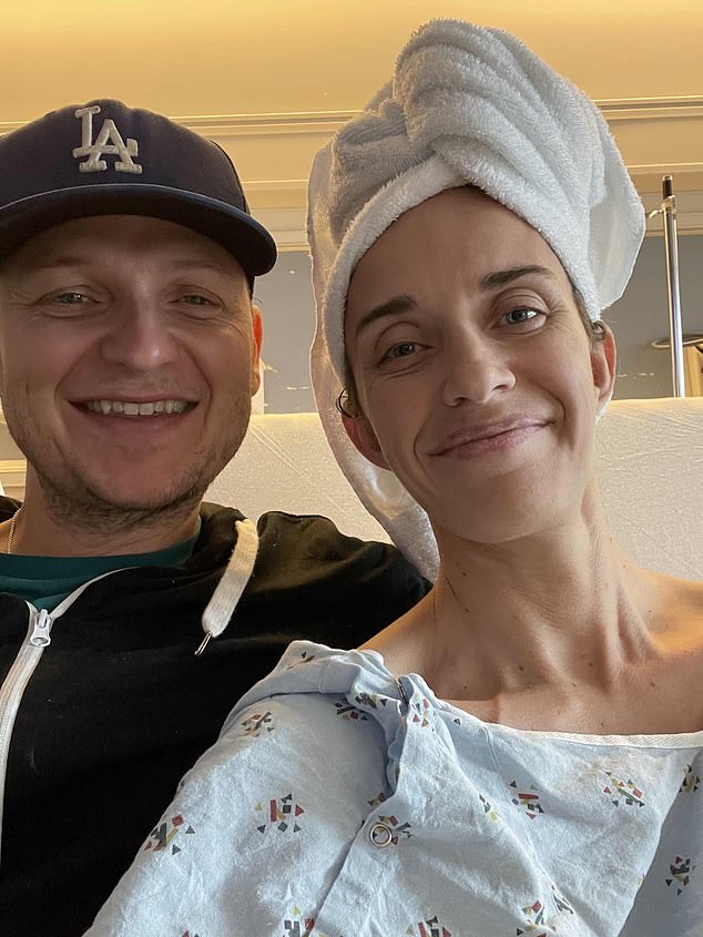Marisa is pictured above with her husband, Josh. She urged people to keep confiding in one person with any symptoms they were concerned about and throughout their cancer battle
