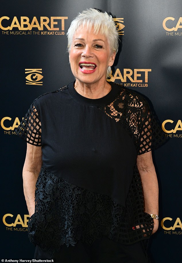 Denise put on a stylish display in a fun all-black lace look