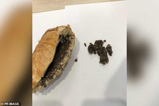 Beef Wellington leftovers, recovered from Erin Patterson's bin and sent to scientists for testing