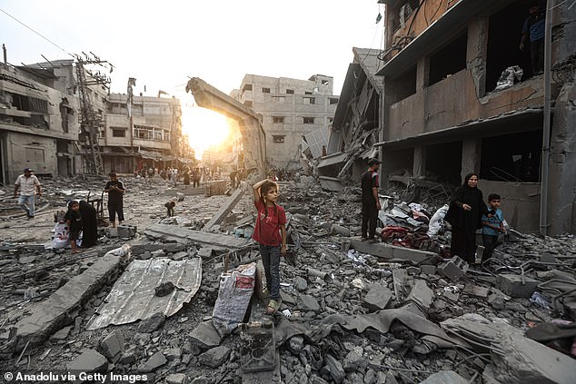 A view shows the rubble after the Israeli army carried out a nighttime attack on Yafa School, located in the Al-Tuffah neighborhood in the east of the Gaza Strip, on June 30, 2025