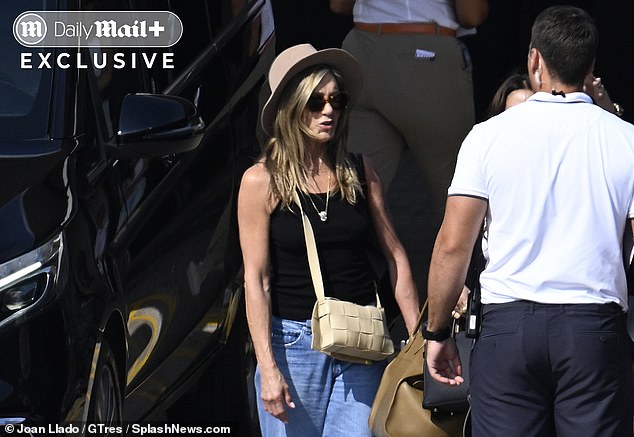 Aniston was enjoying a moment of leisure amid her hectic schedule