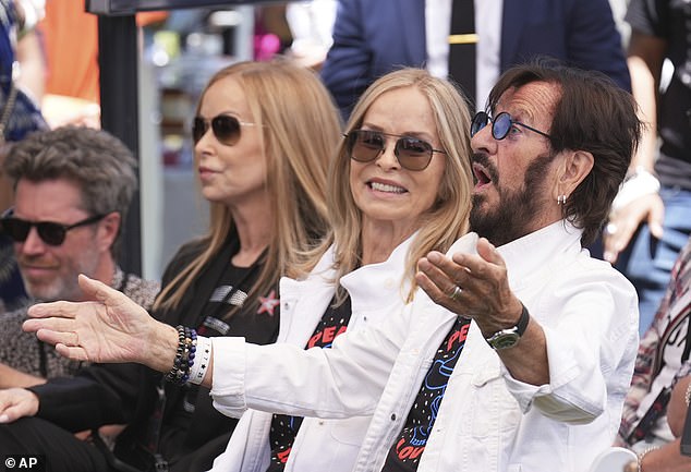 A concert was held in honour of the legendary musician at the event and he could be seen happily singing along with his wife, Barbara Bach, 77, at his side