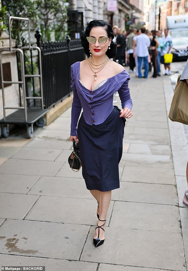 Dita showed off her famous sense of style as she attended Jean Paul Gaultier and House of Holland's star-studded Pride Brunch on Sunday