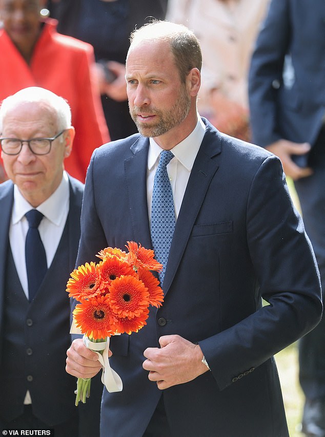 Prince William was also at the Hyde Park memorial, laying a floral tribute and listening to testimonies given by family members of those who died and people present at the attacks
