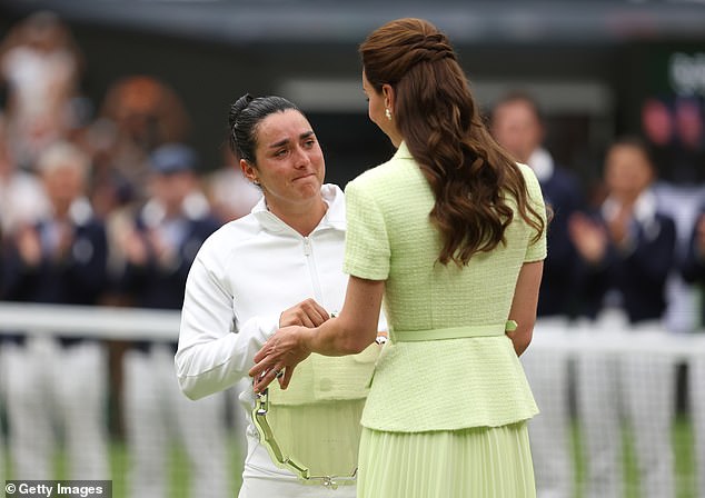 In an interview, Jabeur said: 'Obviously, she was very nice. She didn't know if she wanted to give me a hug or not. I told her hugs are always welcome from me'