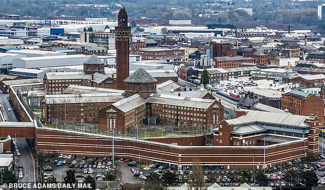 A t least 220 drone deliveries were made to HMP Manchester (pictured) in 2024