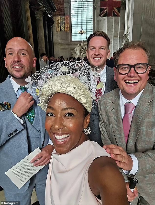 The day kicked off with a ceremony held at the iconic St Paul's cathedral, where Angellica was joined by comedians Alan Carr and Tom Allen