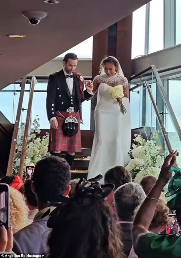 Angellica shared a sweet clip of Mel and Rory entering the reception venue, as well as the moment she tossed her bouquet into the crowd