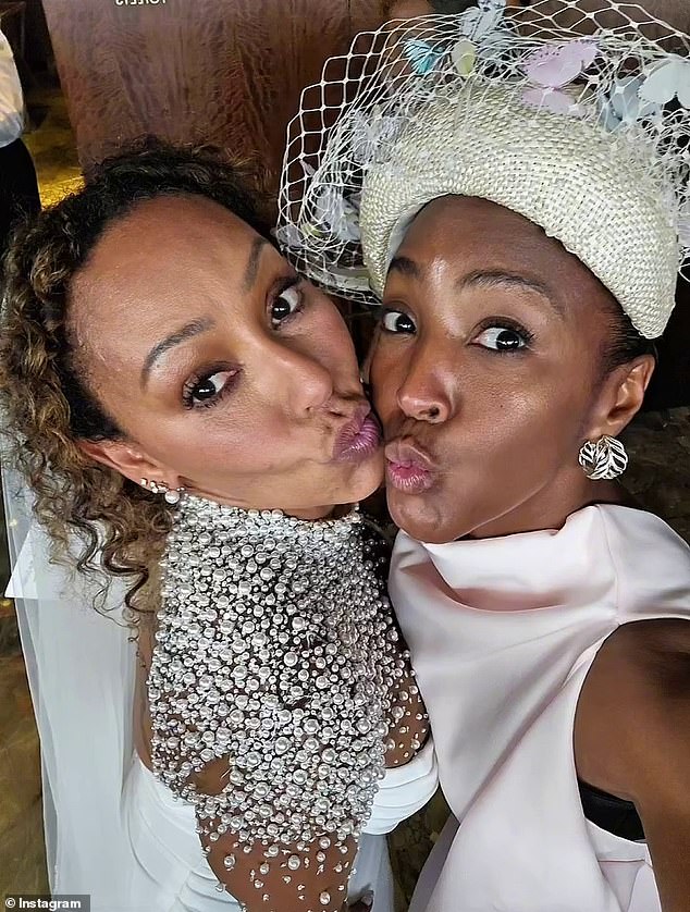 Angellica captioned the clip: 'A joyous occasion celebrating the marriage of @melb and @rorymcphee - thank you for letting us share the day with you. ❤️'