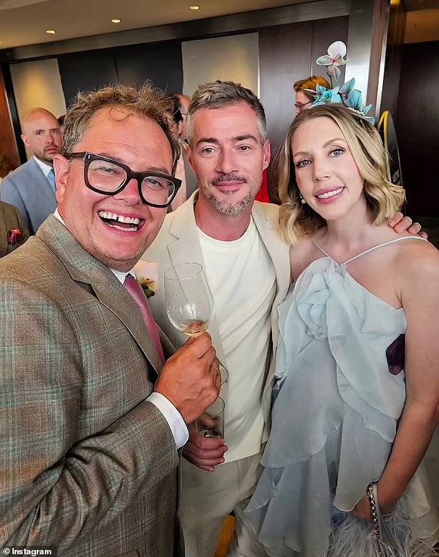 Pregnant Katherine Ryan was among the stars on the exclusive guest list, joined by her partner Bobby Kootstra