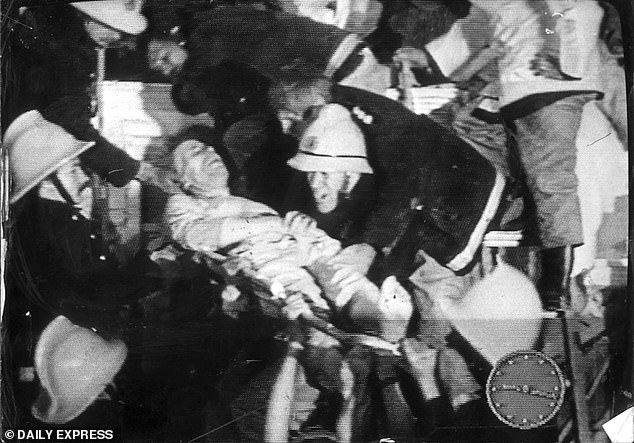 Norman Tebbit is carried away on a stretcher from the Grand Hotel bombing in Brighton in October 1984. The IRA had attempted to assassinate Margaret Thatcher and her cabinet