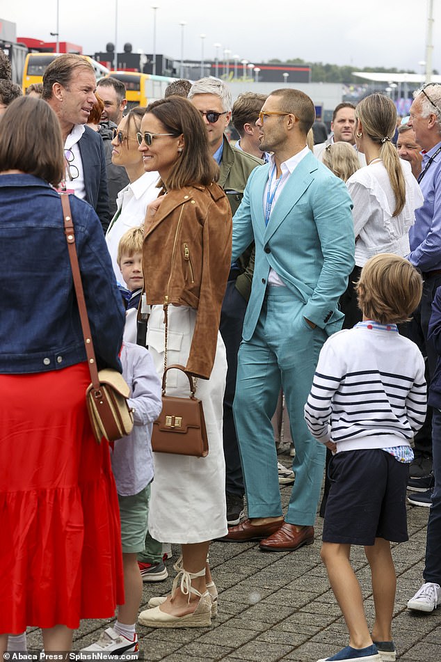 The Princess of Wales's younger sister was joined by family members including her husband James's brother Spencer Matthews