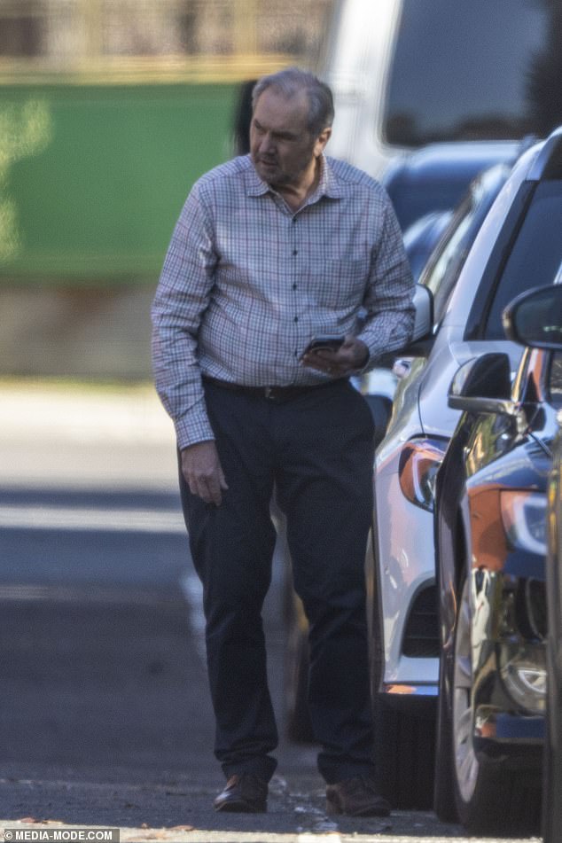 The 68-year-old arrived on set on Tuesday for what is the last week of filming for the iconic series