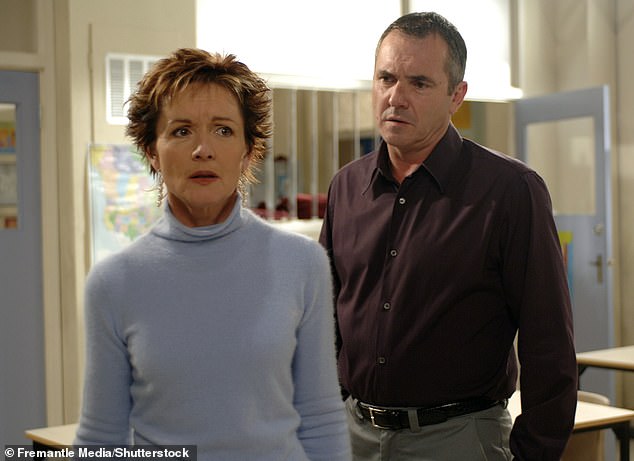Alan is pictured on Neighbours alongside Jackie Woodburne who plays Susan Kennedy