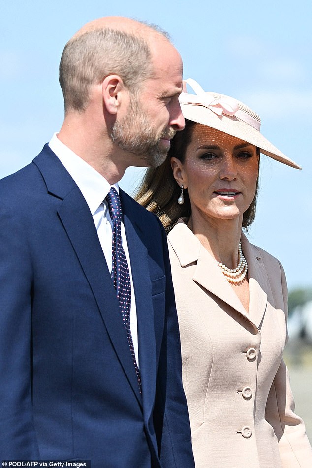 The Princess of Wales added Princess Diana's earrings and a necklace from the late Queen's collection