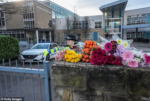 Jurors have seen CCTV footage of Harvey being stabbed twice in a courtyard at the school at the start of the lunch break on February 3