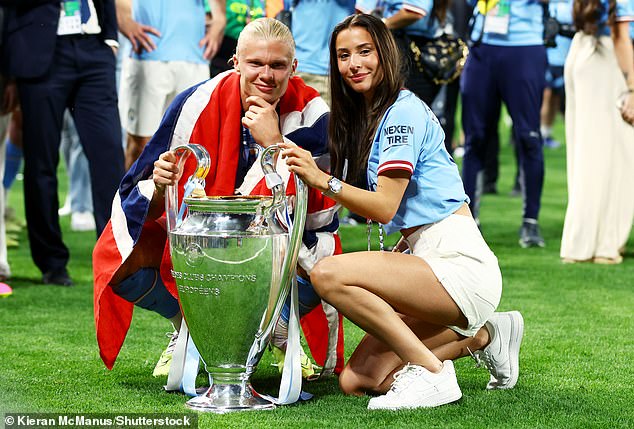 Johansen has been increasingly seen in the public eye during Haaland's time at City