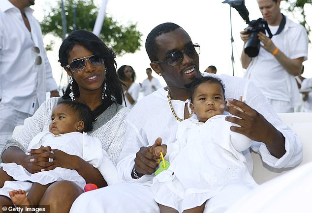 Jessie and D'Lila pictured with their parents Kim Porter and Diddy