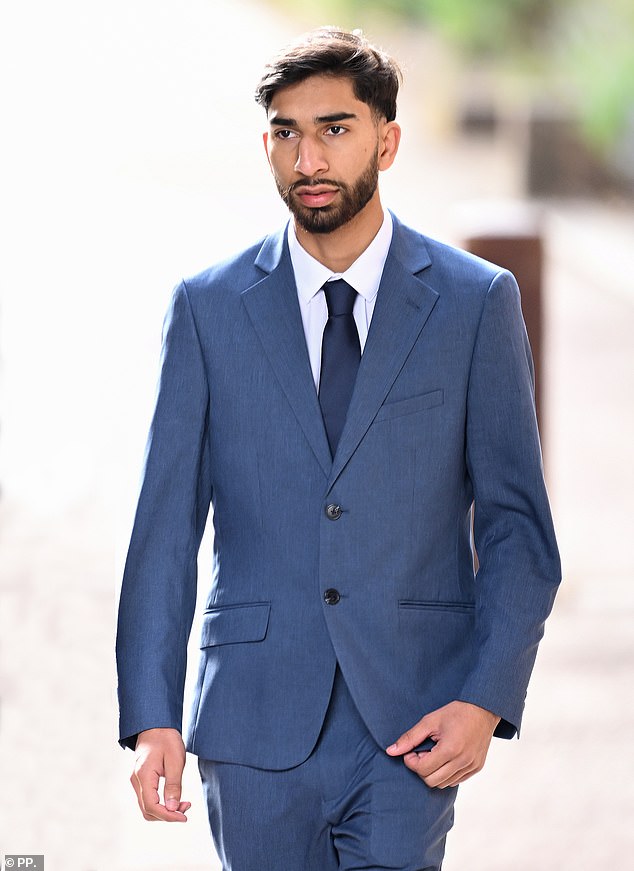 Mohammed Fahir Amaaz is seen arriving at Liverpool Crown Court on Monday