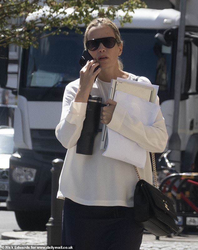 Pictured: Hannah Colman, the Jimmy Choo CEO, outside Lavender Hill Magistrates Court