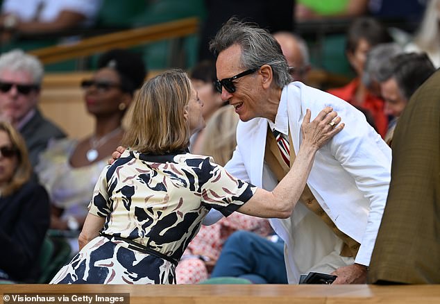 The Saltburn star, 68 - a regular visitor to Wimbledon - had previously visited the venue with wife Joan Washington prior to her death in 2021