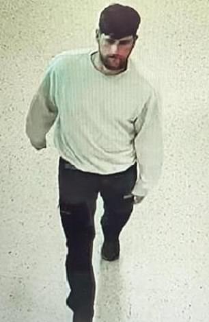 CCTV footage has revealed he was in the supermarket at around 11am on Sunday